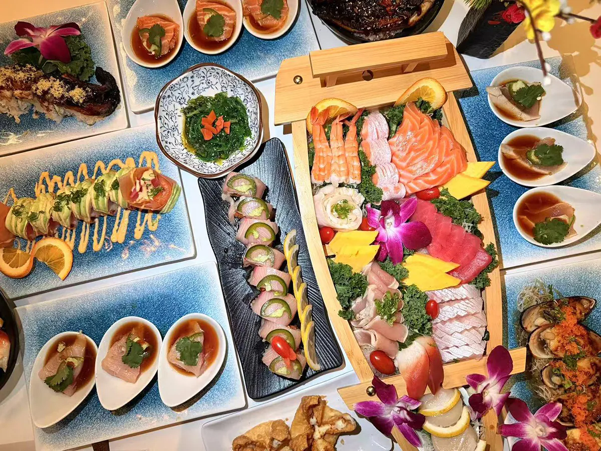 Sushi & Sashimi Spread at Hanami Sushi，a Asian Restaurant in Austin